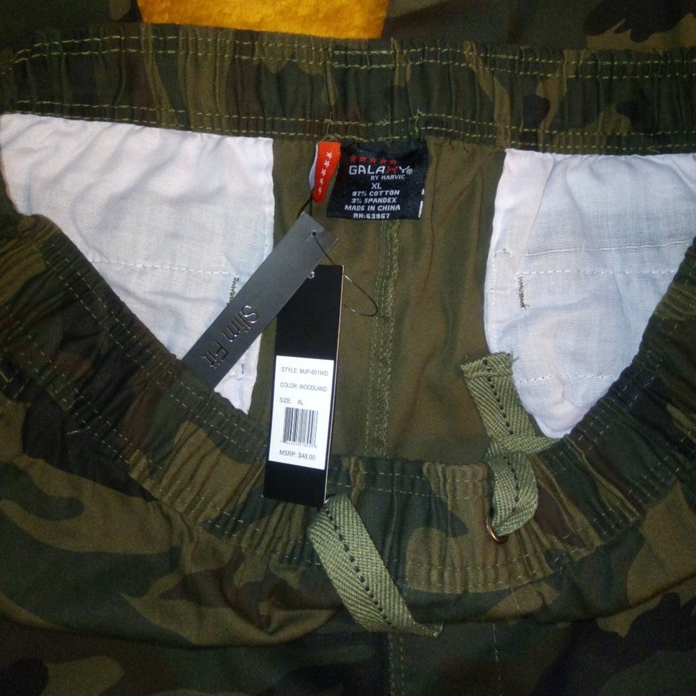 NWT Galaxy by Harvic Stretch Cotton Camo Joggers Sz XL - Picture 9 of 10